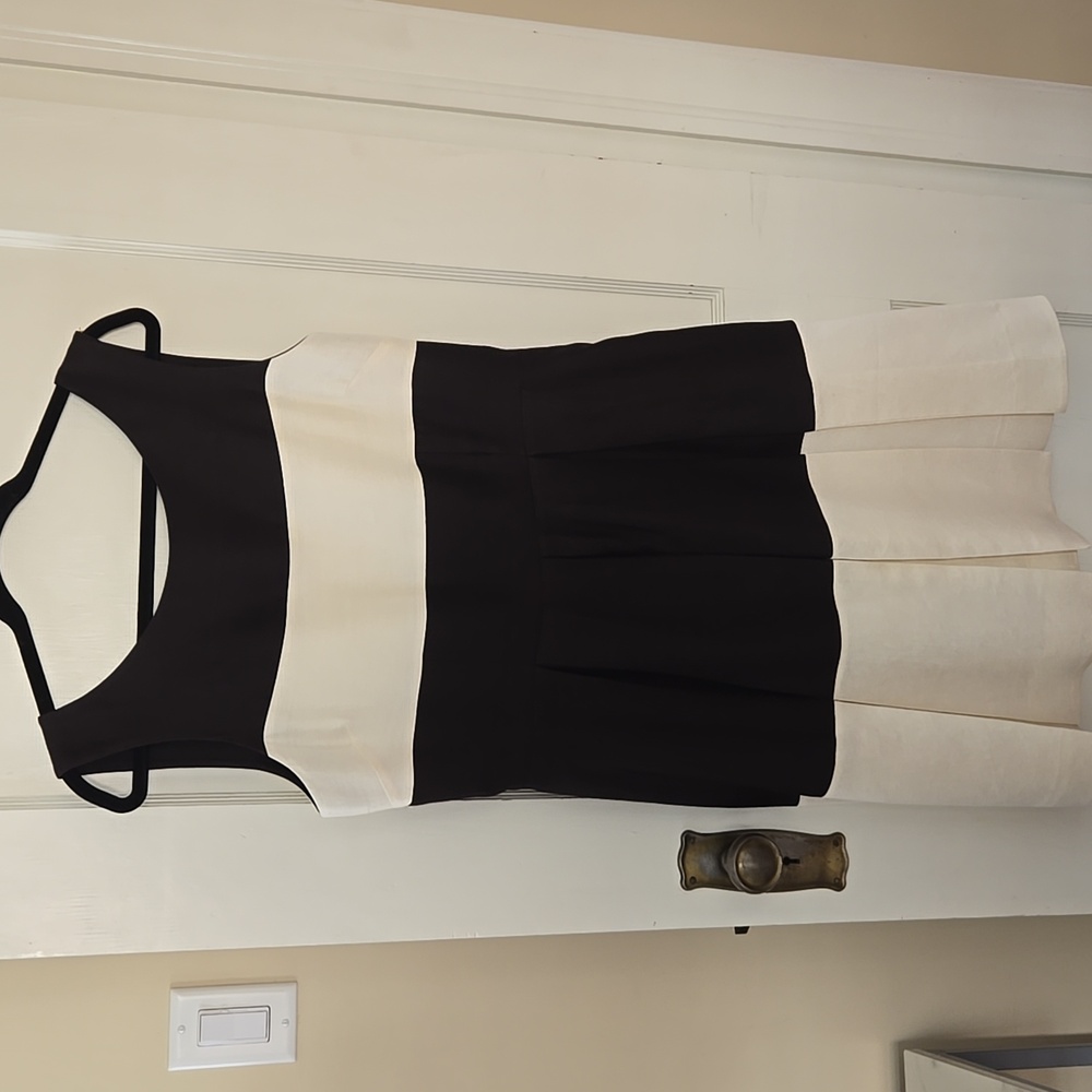 Kate Spade black and white striped dress, size 14